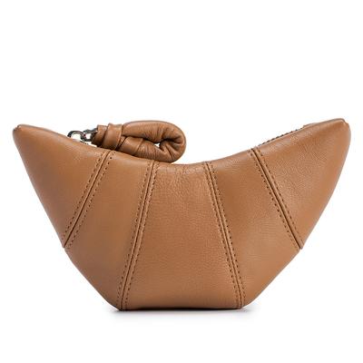 New Sheepskin Niche High-end Croissant Bag with Change Bag Mini Retro Dumpling Bag Storage Bag Female