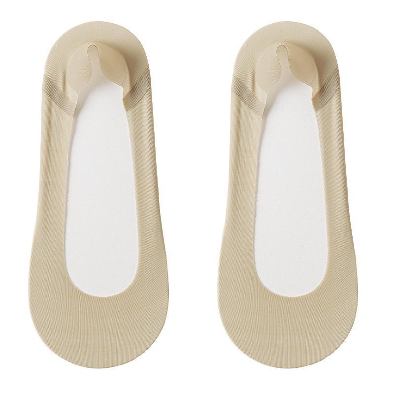 Women's Invisible Cotton Boat Socks - Spring/Autumn, Non-Slip, Sweat-Absorbent, Thin, Ideal for High Heels