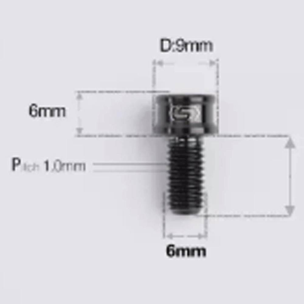 Mutliple Color M6 P1mm 10/12/14/16/18/20/25mm TC4 GR5 Titanium Alloy Screw Bolt Cap Head 5mm Hex Allen Socket Bike