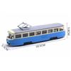 1/90 City Bus Train Tram Diecast Pull Back Model W/LED Music Developmental Car Toy