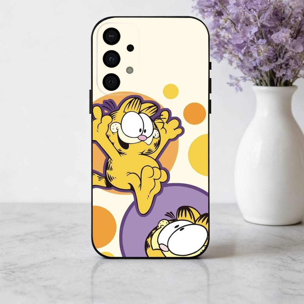 Animation Funny G-G-Garfields C-Cat-T Phone Case For Samsung Galaxy A73,A72,A71,A70,A53,A52,A51,Others Soft Black Shell