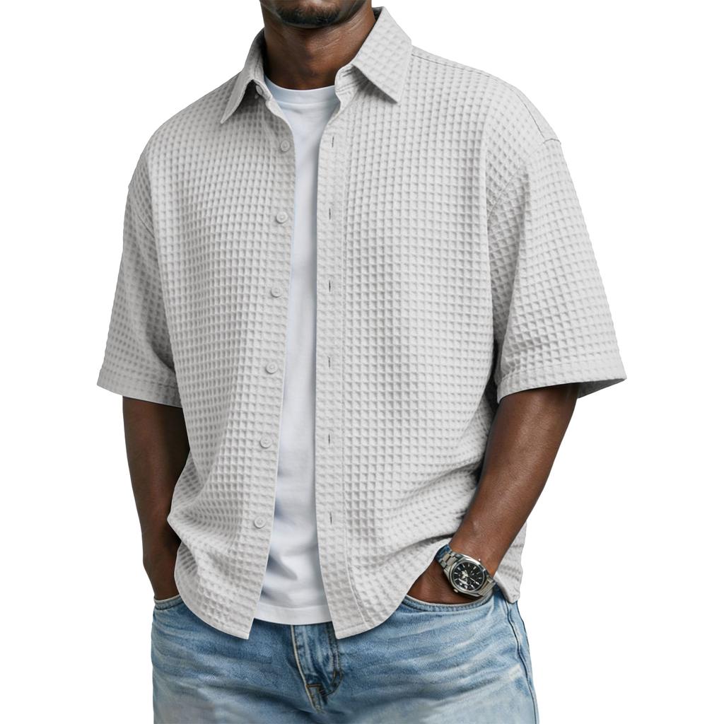 Herren Freizeithemd mit Knopfleiste und kurzen Ärmeln