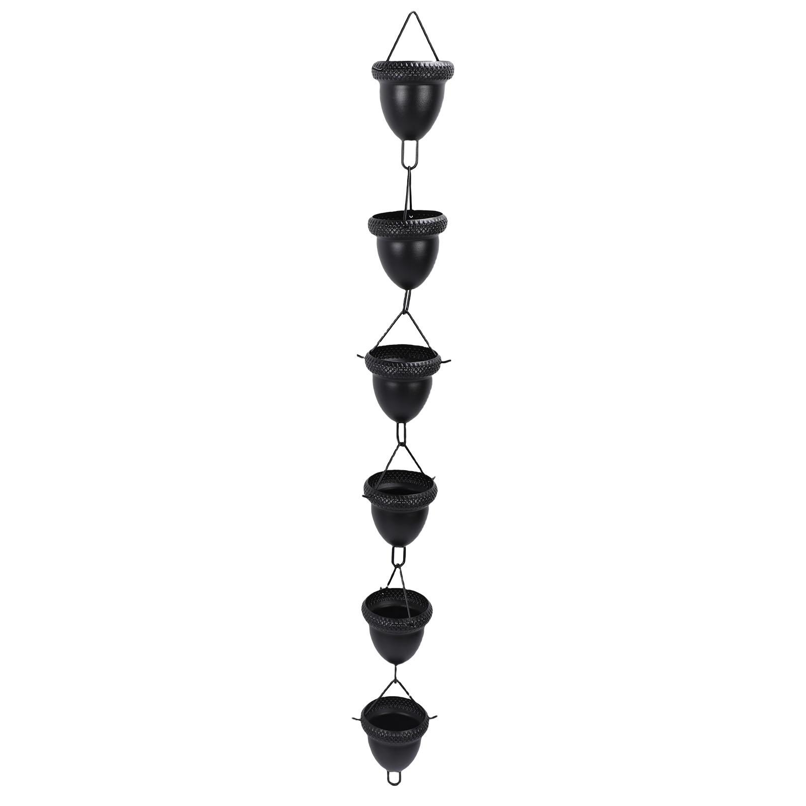 

Black Acorn Rain Chain 3.6ft Decorative Rain Catcher Chain for Gutter Downspouts Aluminum Alloy