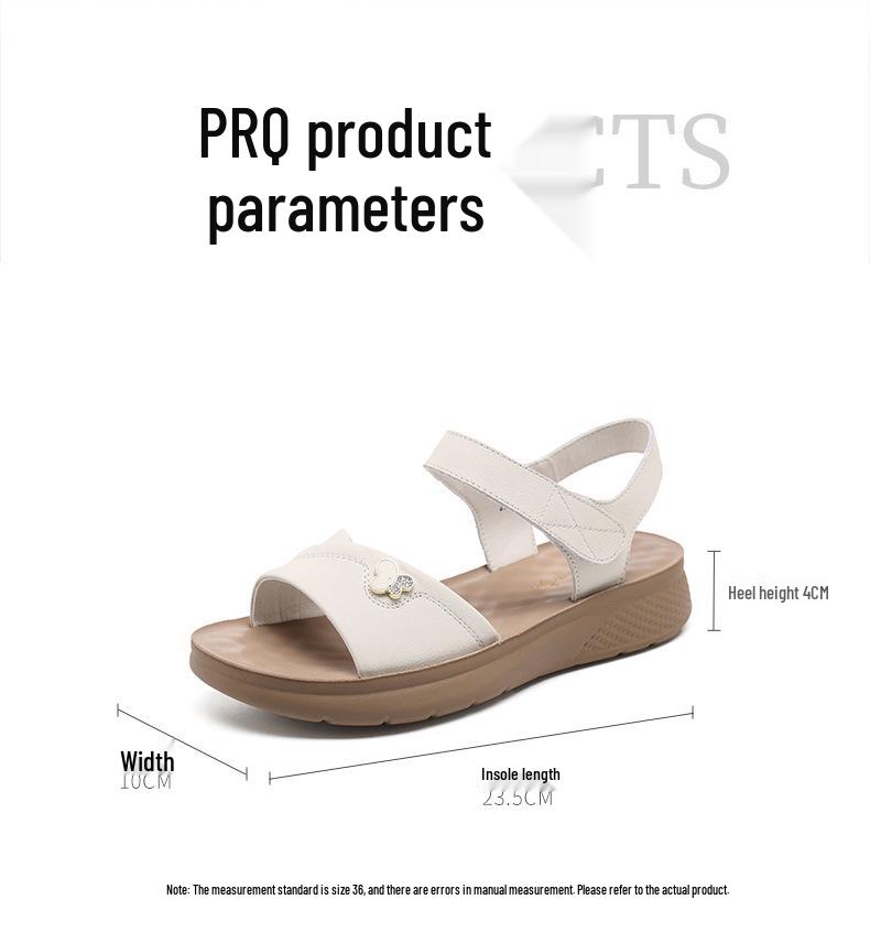 Red Dragonfly Women's Genuine Leather Strap Sandals - 2026 Summer Collection