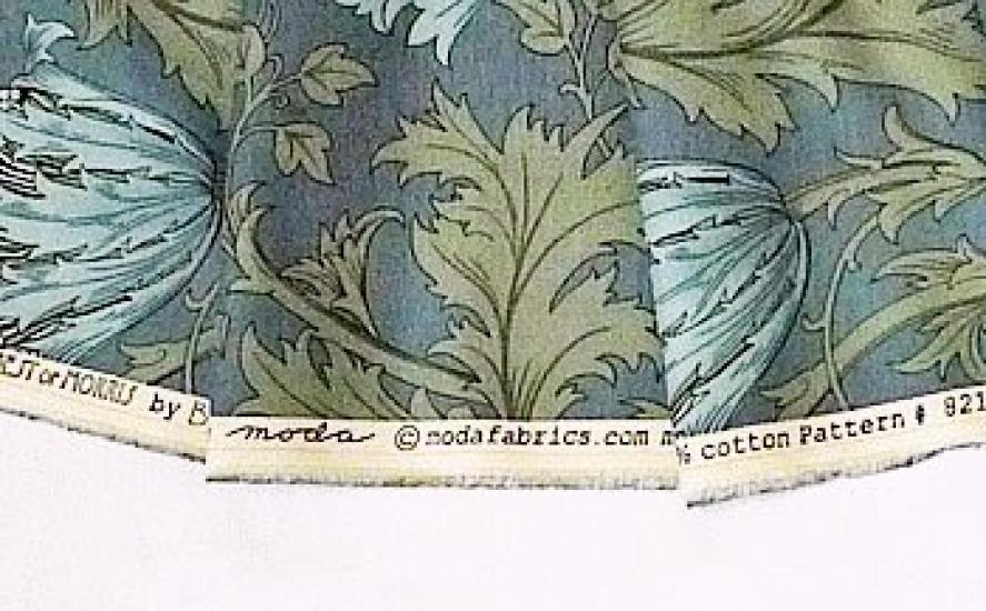 William Morris Anemone Cotton Print Best of Morris Light 110cm Wide x 1 Meter Fabric, 100% Cotton, Anemone, Blue, Pre-Cut, MO-3216M