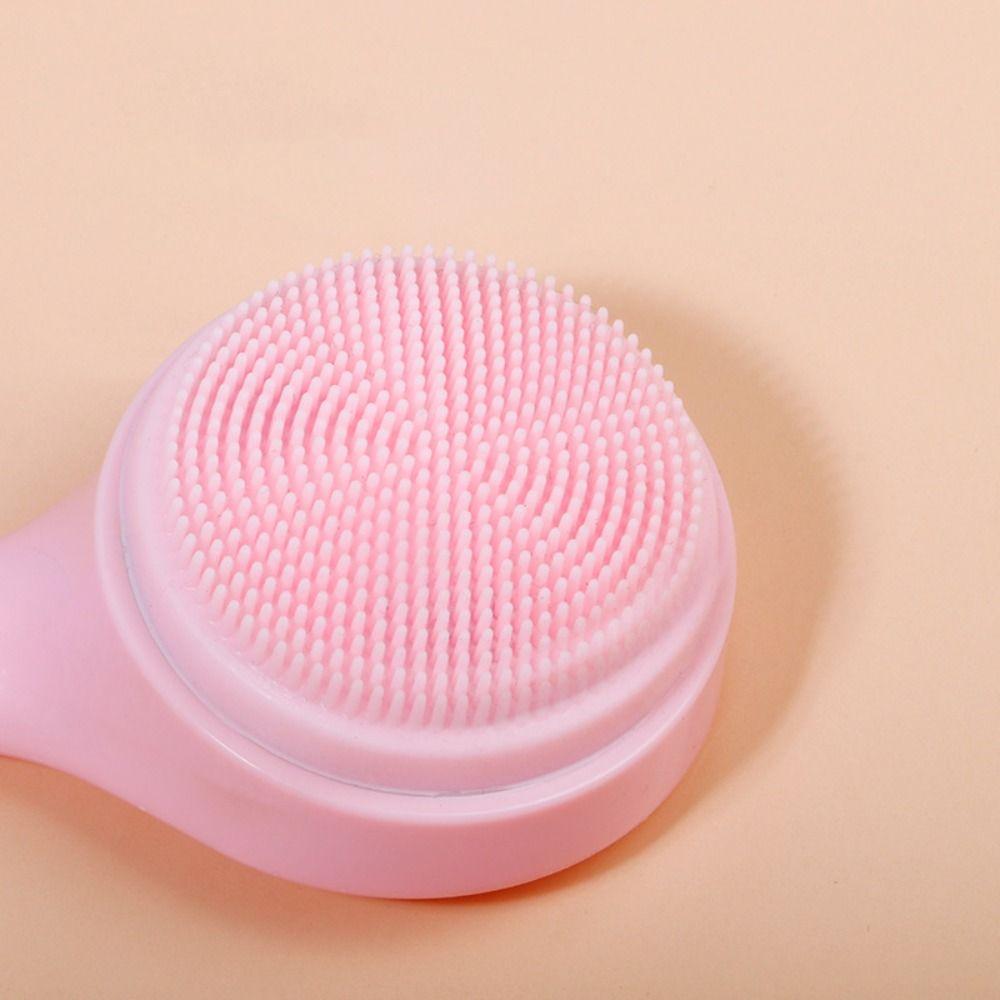 Manual Silicone Long Handle Brush Exfoliating Silicone Long Handle Cleansing Brush  Women