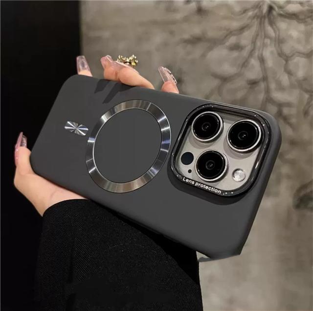 

Роскошный магнитный чехол Magsafe из твердого матового ПК с рамкой для iPhone 16 Pro Max для iPhone 12 13 14 15 16Plus Защитная крышка для объектива For iPhone 16 Pro Max