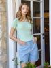 Laengaenlu Follonica Square Neck Knit(Polonica)_Mint