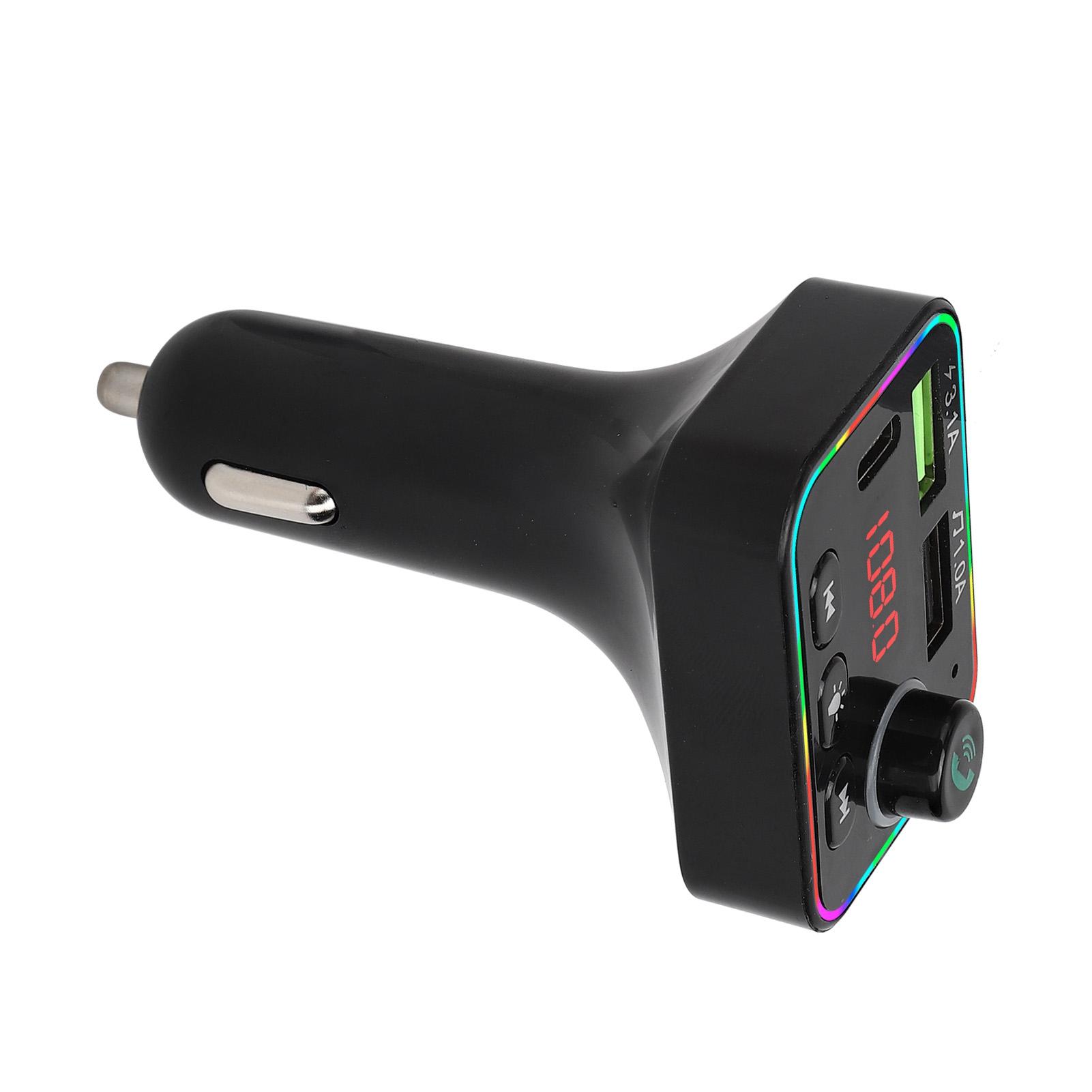 

F4 Bluetooth FM-передатчик многоцелевой автомобильный MP3-плеер автомобильное зарядное устройство с цветной светодиодной подсветкой