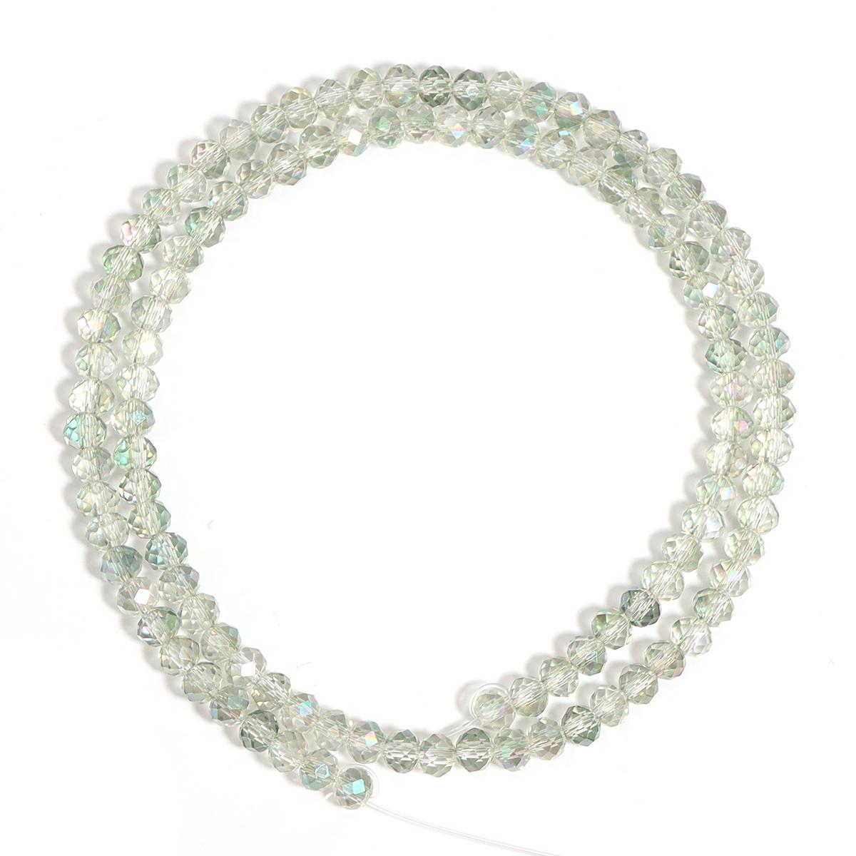 

4 6 8mm Faceted Crystal Beads Shiny Light Green Abacus Glass Loose Beads For Jewelry Making DIY Bracelets Necklace Accessories