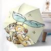 Chip and Dale Themed Automatic Opening and Closing Folding Umbrella, Reinforced 8 Ribs, Compact Travel Design, Fashionable Folding Umbrella,