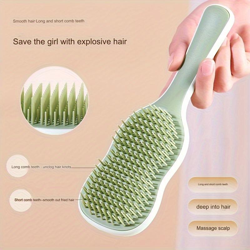 1pc Banana Leaves Design Hairdressing Comb Fluffy Hair Styling Comb Scalp Massage Hair Comb