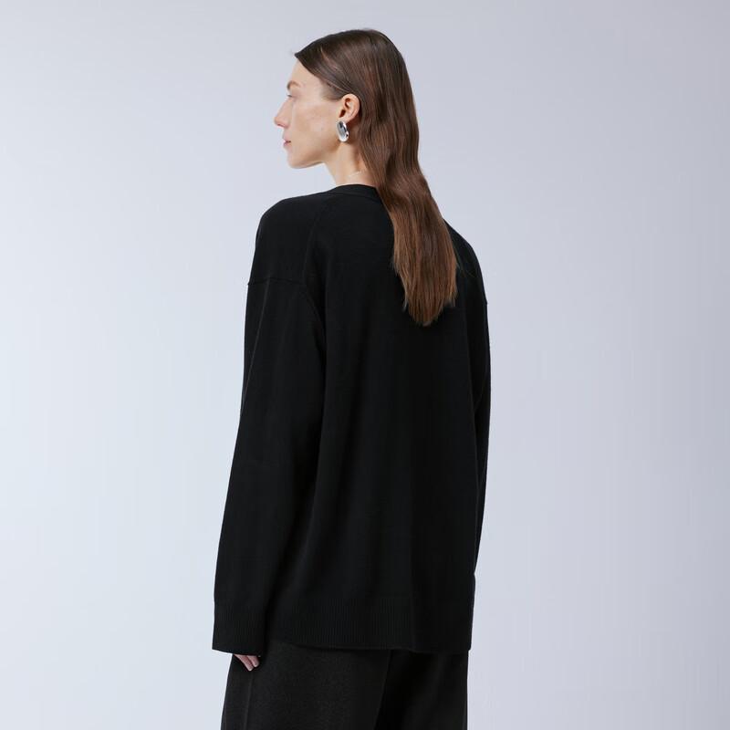 JNBY 2024 Spring V-Neck Wool Blend Knit Sweater