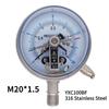 YXC100BF -0.1-160 Mpa M20*1.5 316 Stainless Steel Electric Contact Pressure Gauge Natural Gas Petrochemical Electric Power