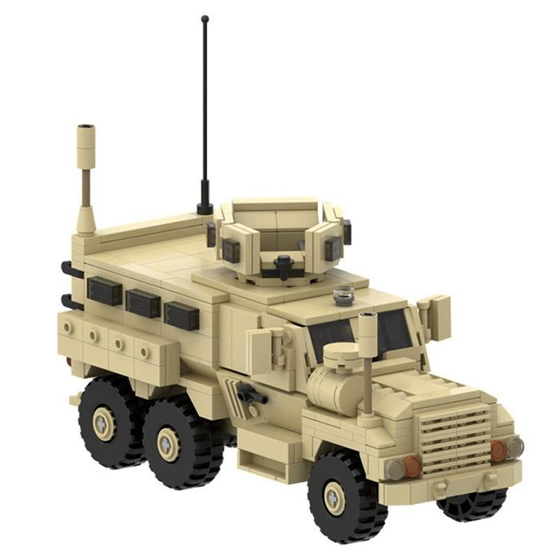 MOC Giocattoli in Mattoncini Veicolo Militare Auto Vista Strada Città Camion Trasporto Blocchi da Costruzione Pistola Corazzato Regali Regali di Natale