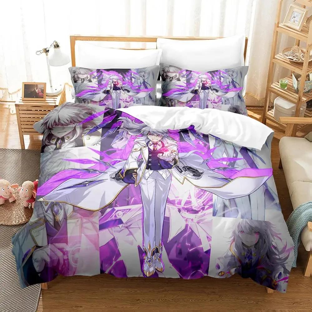 

Elsword Bedding Set Single Twin Full Queen King Size Duvetcover Anime Bed Set For Adults Duvet Cover Bed Set Quilt Cover EU single(135x200cm)