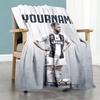 Juventus Customize Text Blanket Multi-purpose Personalized Blanket Warmthful Decor Great for Sofa Nap Office Chair Bed Four Seasons Multipurpose
