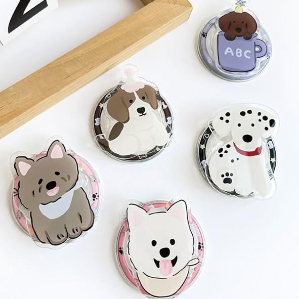 Cute Cartoon Dog Silicone MagSafe Phone Holder – Telescopic & Magnetic Airbag Design