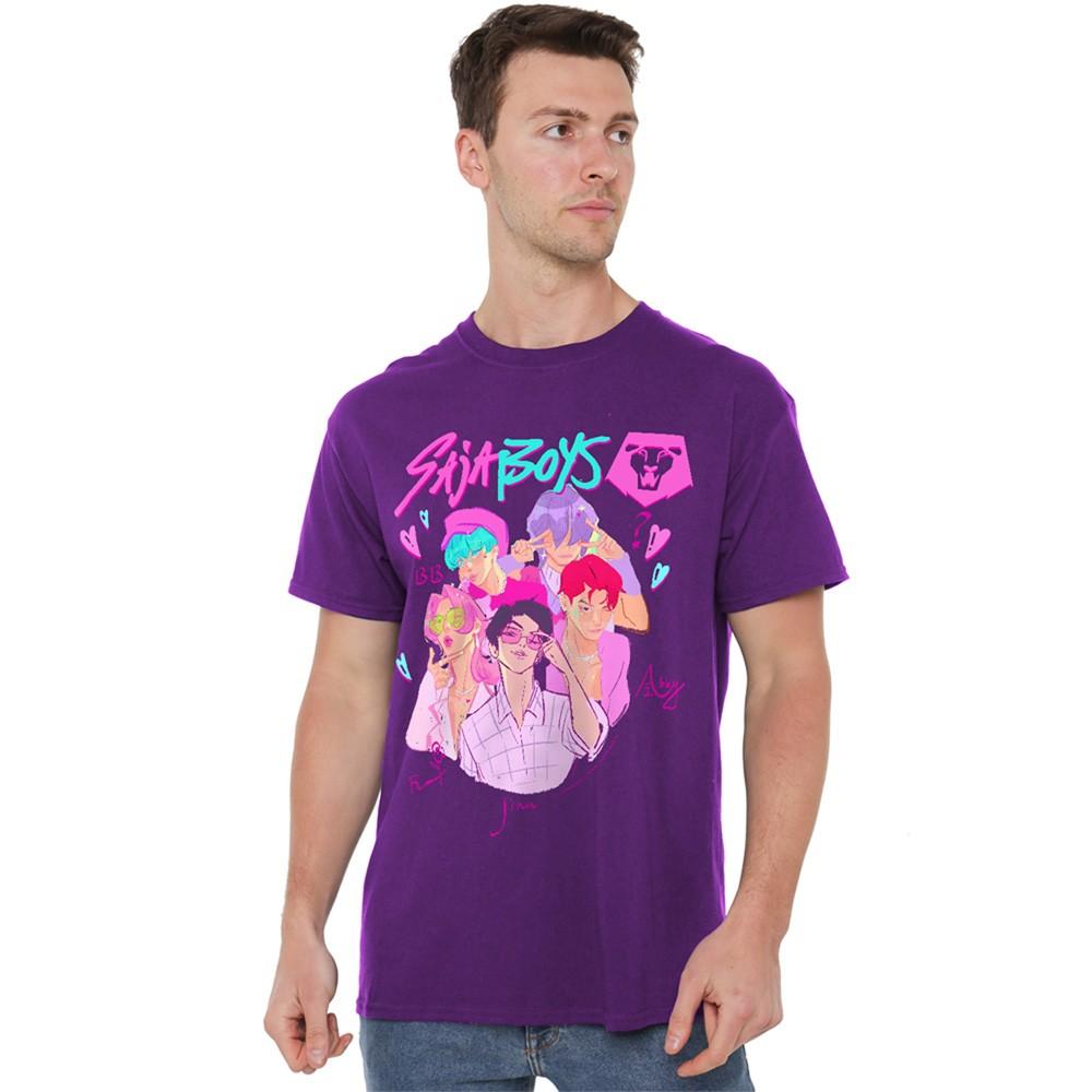 Kpop Demon Hunters Saja Boys Group Signatures Unisex T-Shirt S-4XL Purple XXXXL
