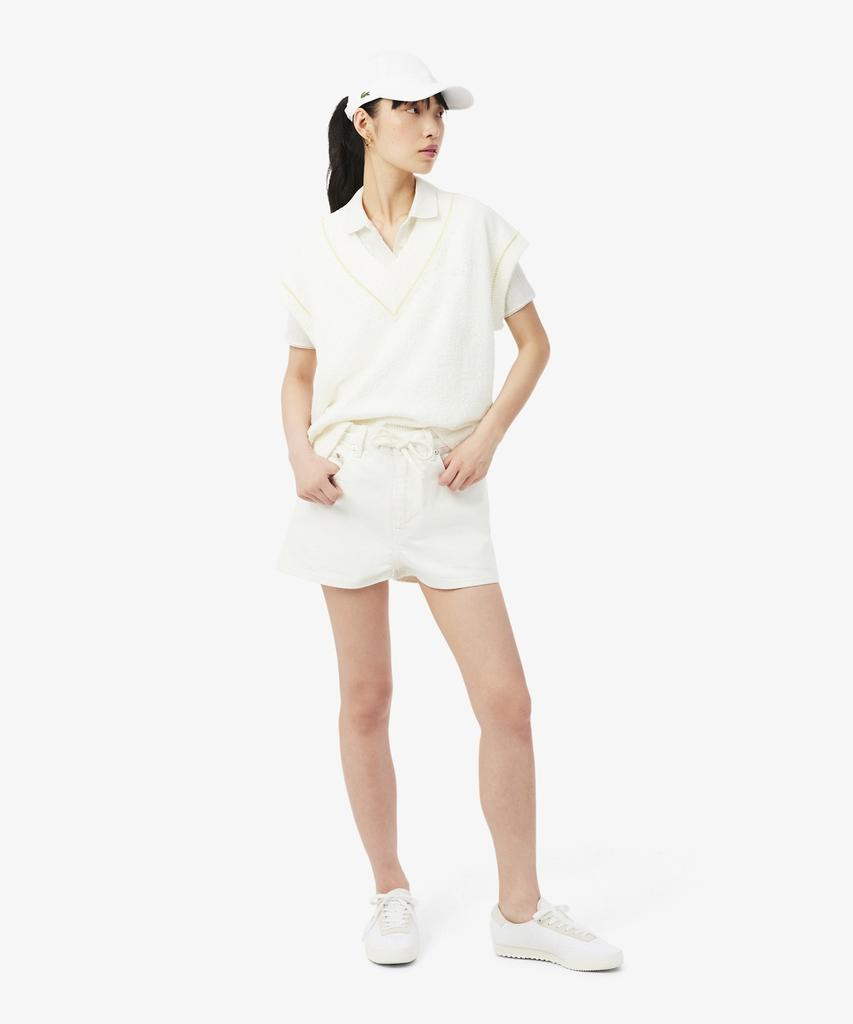 LACOSTE Women'S Pointel Ribbon Croc Polo Shirt Df5296-56G 70V