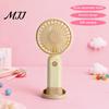 Compact Travel Fan Portable Handheld Mini Fan, 3 Speed USB Rechargeable Personal with Essential Detachable Stand, Quiet Cooling for Office,