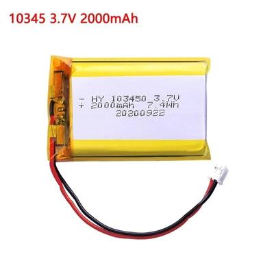 Batería recargable Li-Po de 3.7V 2000mAh 103450 Batería de polímero de litio Celdas Li-Po Li Ion Lipo Para GPS MP3 MP4 Grabadora de conducción