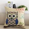 Versatile Owl Print Pillow Cases With Hidden Zip For Bedroom Sofa And Car Back Cushion