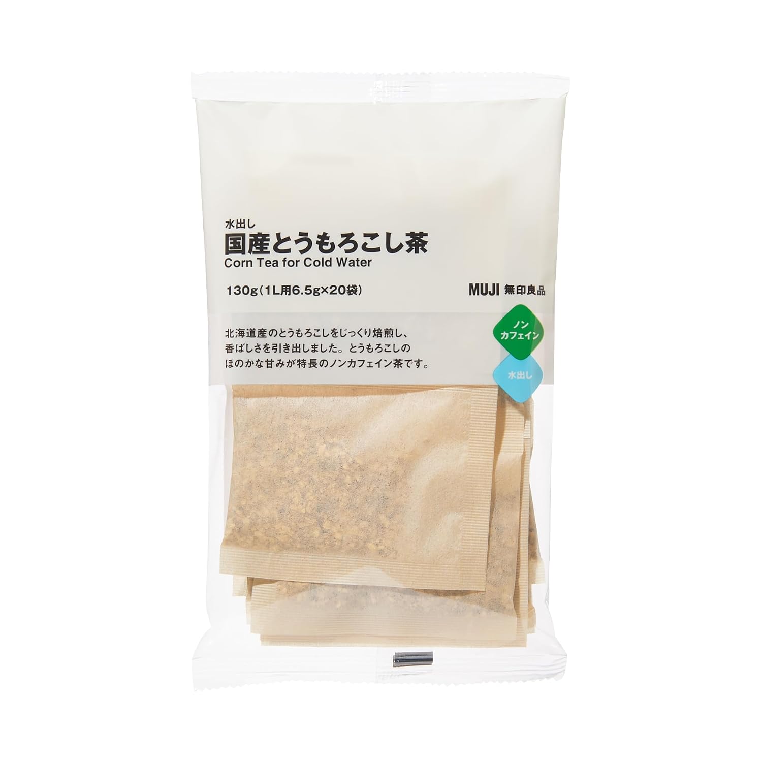 Muji Cold Brew Domestic Corn Tea 130g (1L use 6.5g x 20 bags) 130 grams