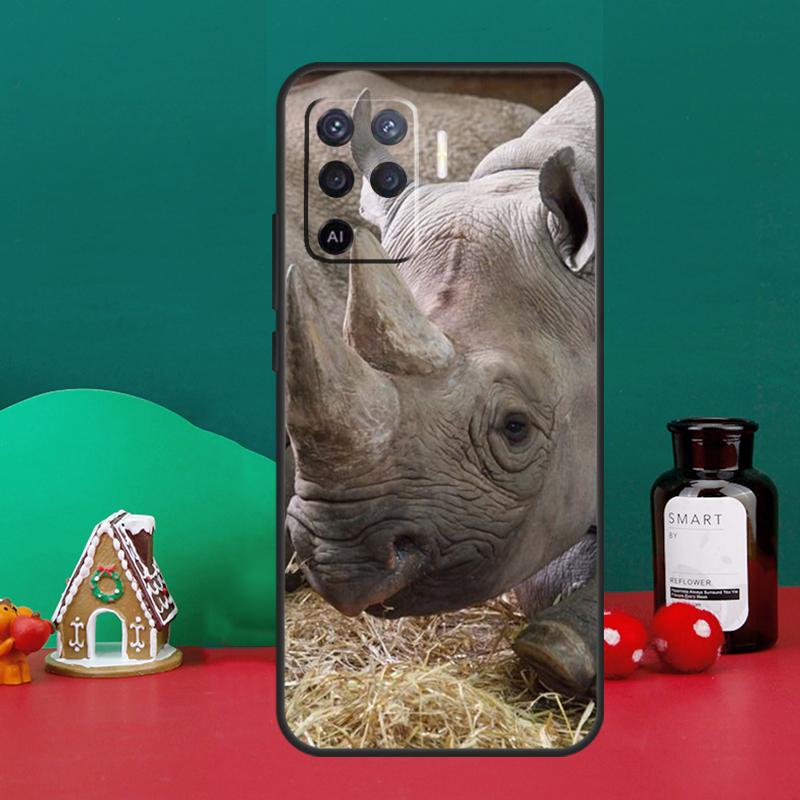 Animal Rhino Case For Oppo A40 A60 A80 A6 A5 Pro A15 A16 A17 A57 A94 A74 A54 A76 A96 A18 A38 A58 A78 A98