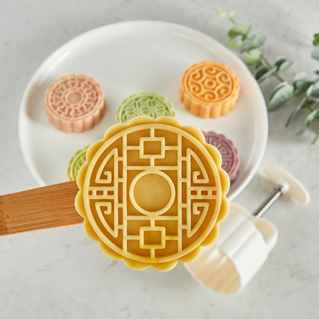 Chinese Style Mooncake Mold Mid-autumn Mooncake Press Mold Hand-pressed Mooncake Dessert Mold Mooncake Puff-Pastry Press