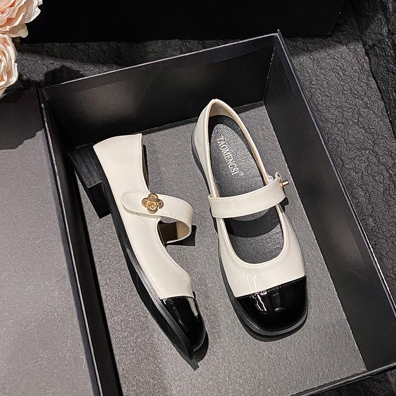 

8362025 Классический универсальный Сяосянфэн с толстым каблуком для увеличения роста туфли Мэри Джейн женские 43 абрикосовый