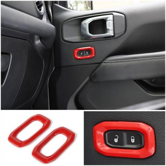 

Door Lock Switch Trim Cover for Jeep Wrangler JL 2018- Interior Accessories