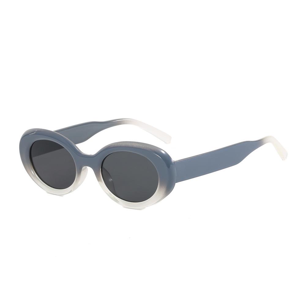 Stylish Oval Frame Sunglasses - Casual Street Style with Sun Protection