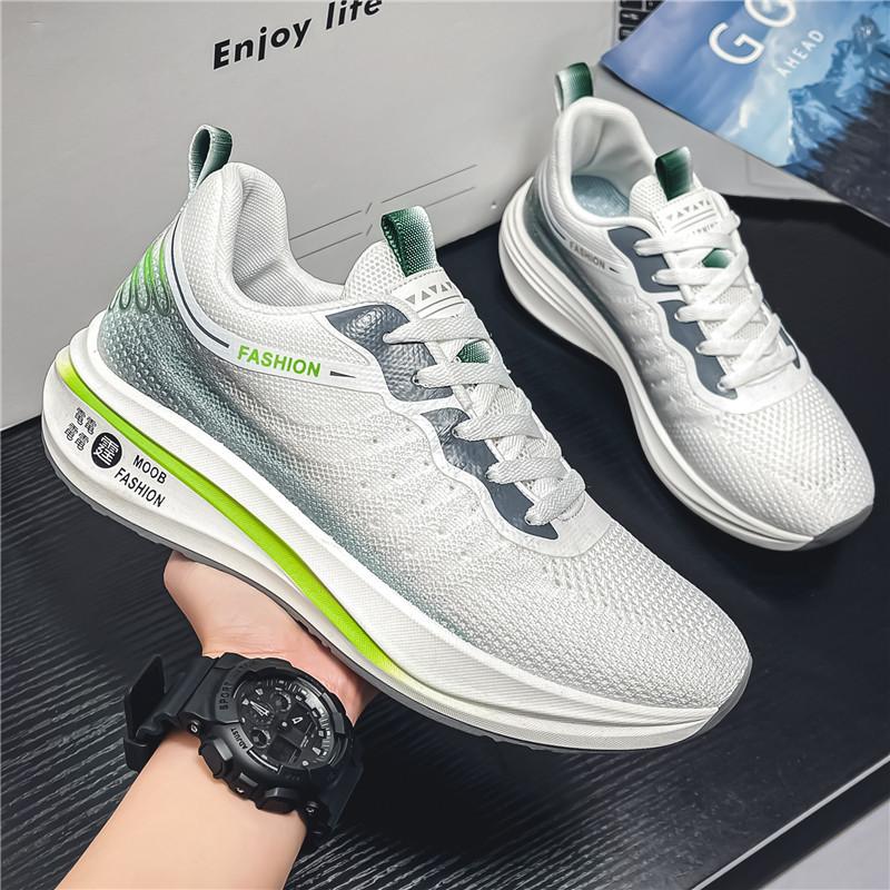 

Мужская обувь 2024 года, новые летние дышащие сетчатые кроссовки для спорта и бега, повышающие устойчивость, с толстой подошвой, амортизирующие кроссовки для прилива 44