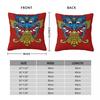 Kirtimukha Demon Indian Square Pillowcase Polyester Linen Velvet Pattern Zip Decorative Throw Pillow Case Home Cushion Cover