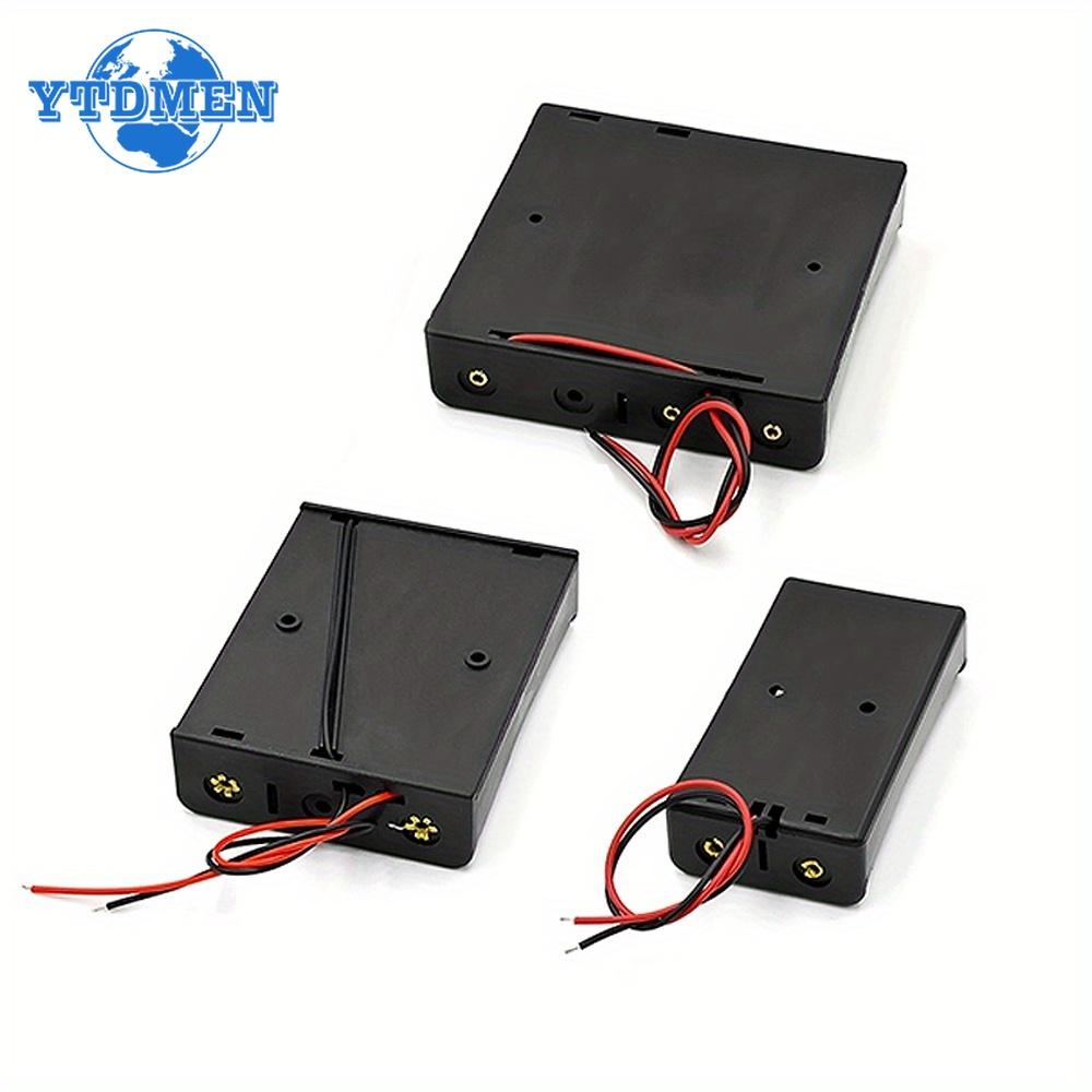 4PCS 18650 Battery Case Holder with Wire, 1X 2X 3X 4X 18650 Plastic DIY Battery Storage Boxes Case Wire Lead Pin