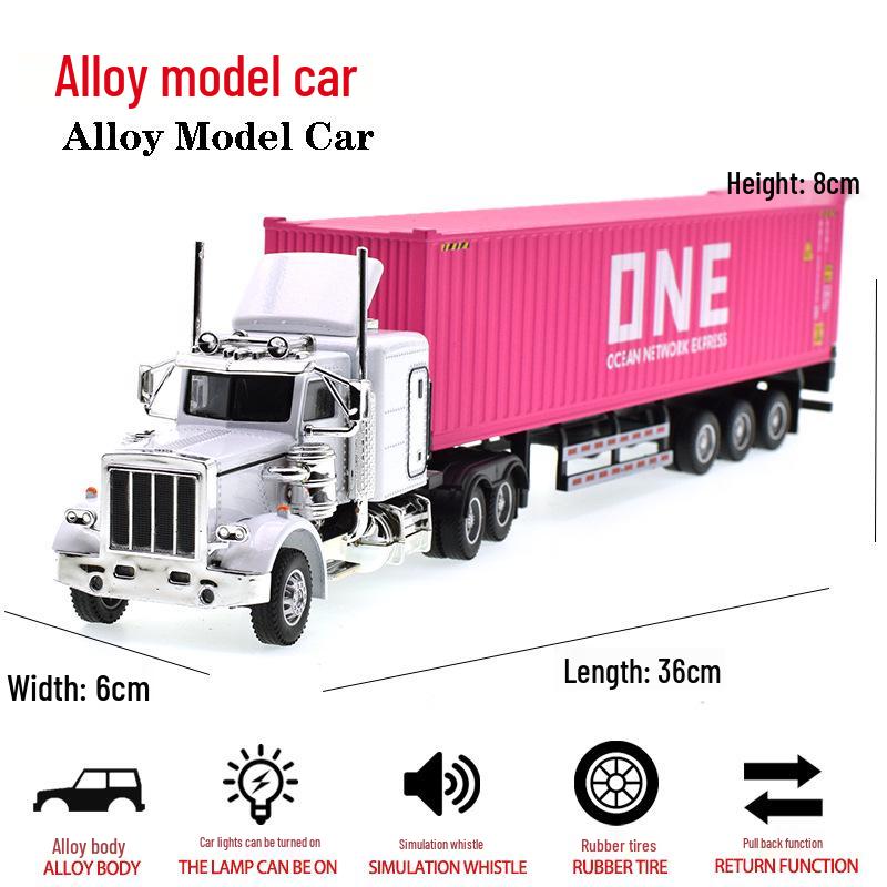 

Игрушечная модель полуприцепа из сплава – Американский грузовик-контейнеровоз