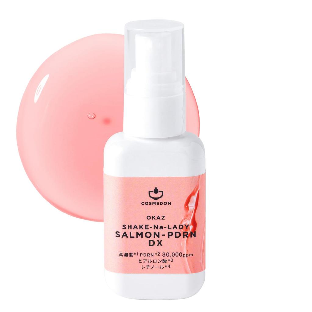 Cosmedon Salmon PDRN Shakena Lady 30mL Made in Japan Highly Concentrated Serum with Panthenol and DMAE per 10,000ppm~30,000ppm VC, DNA-Na, Retinol,
