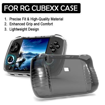 For Anbernic RG CubeXX Transparent Case Portable TPU Protective Case Shockproof Game Console Carry Case Anti-Scratch Protector