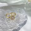 Zirconia Rabbit Anxiety Rings Rotatable Rings Adjustable Calming Worry Rings
