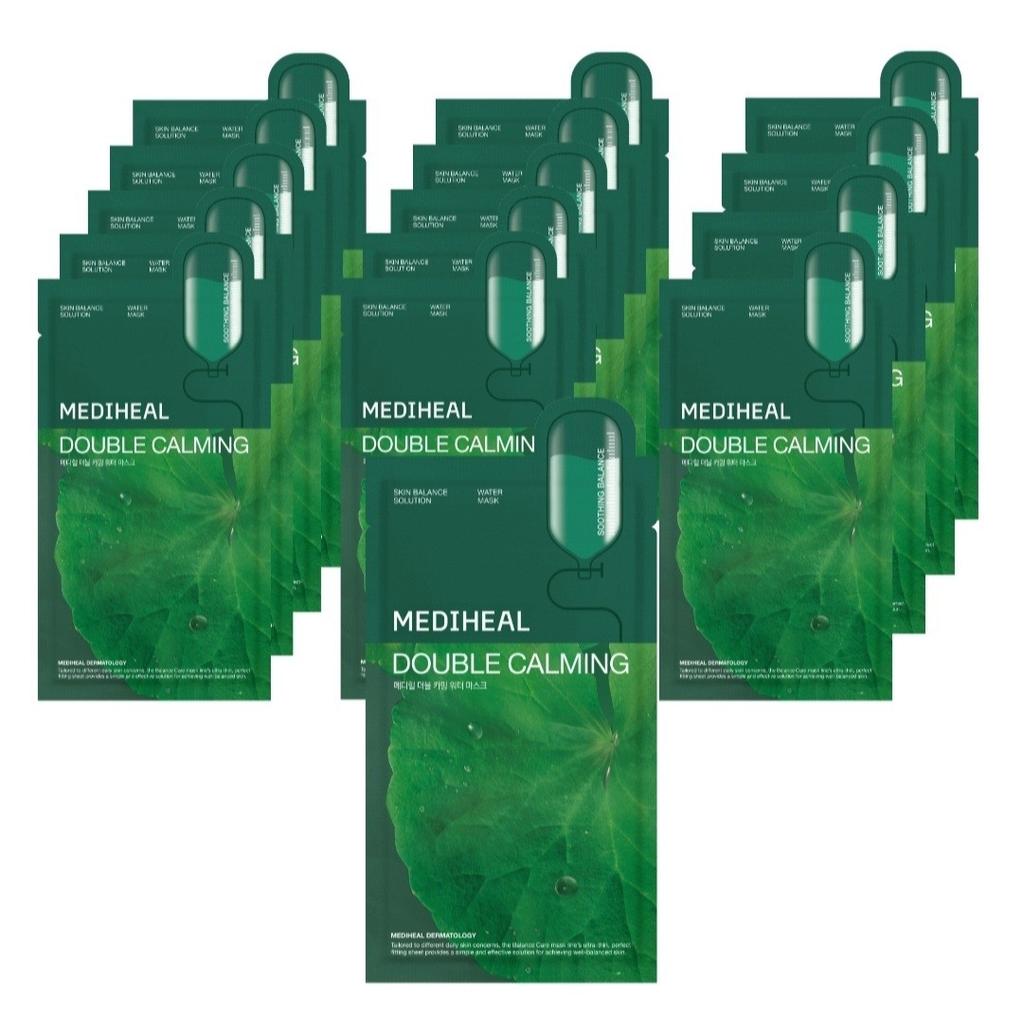 MediHeal Double Calming Water Mask 20ml x 15ea +RANDOM GIFT