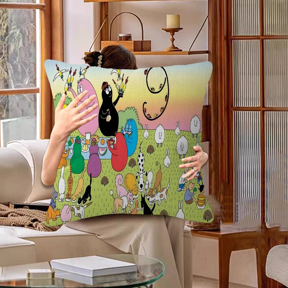 Barbapapa Cartoon Kissen Geschenke Heim Büro Einrichtung Schlafzimmer Sofa Auto Kissenbezug Hülle 45x45cm