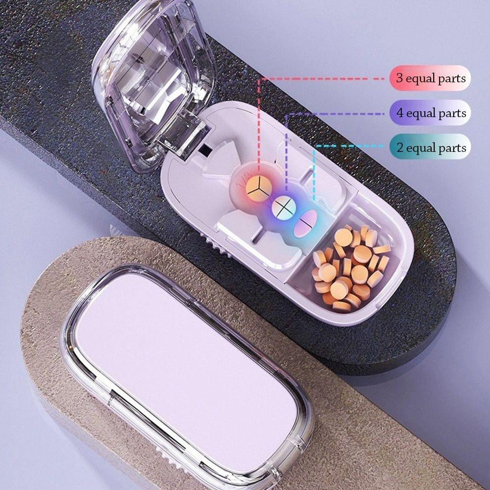Dustproof Quartering Pill Cutter Divider Organizer Medicine Pill Cutter  for Small or Large Pills