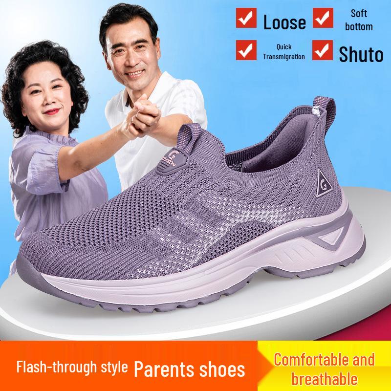 Men s Genuine Summer Non-Slip Soft Sole Shoes for the Elderly – Old Beijing Style 41