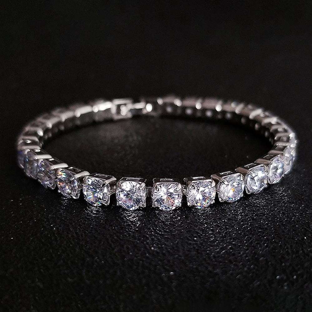 2026 New Arrival 4mm Luxury Round Silver Green Multi Color on Hand Bracelet Bangle for Women Anniversary Gift Jewelry S5787