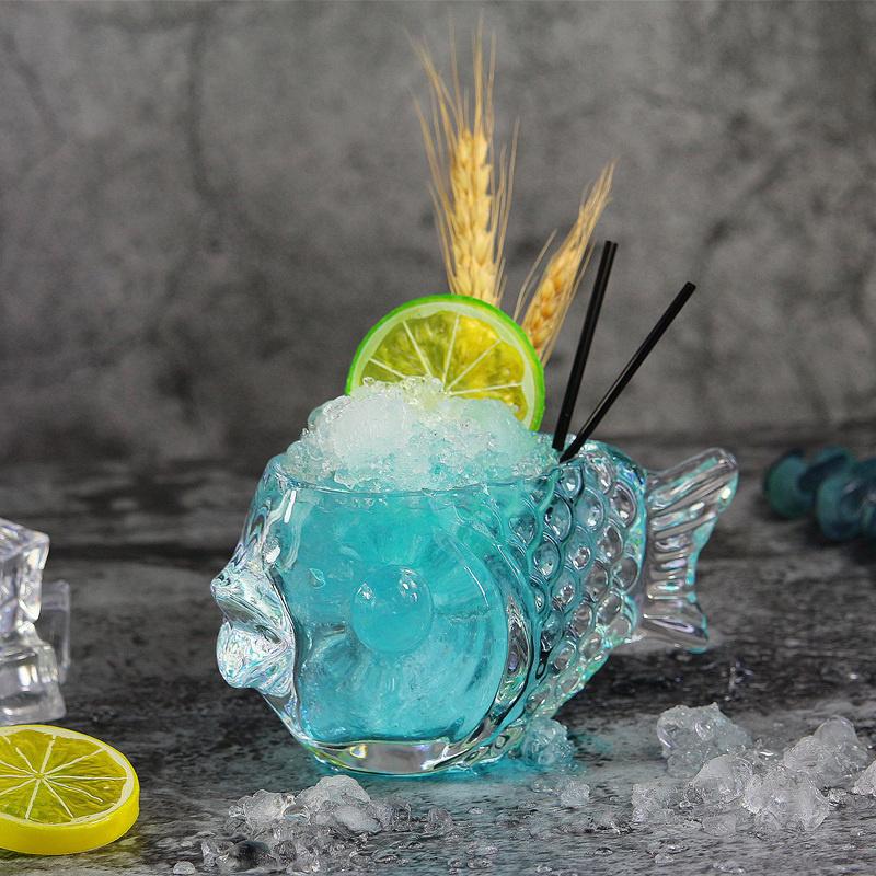 190Ml Mermaid Wine Glass The Fish Cup Originality Mug Brandy Thickening Beer Tail Vessel Personality Bar Decoration