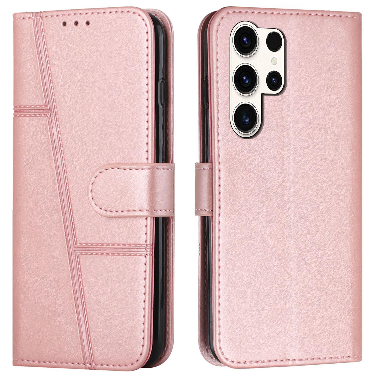 Для Samsung Galaxy S25 Ultra Чехол Подставка Книжка Защитная Кожаная Обложка для Телефона C