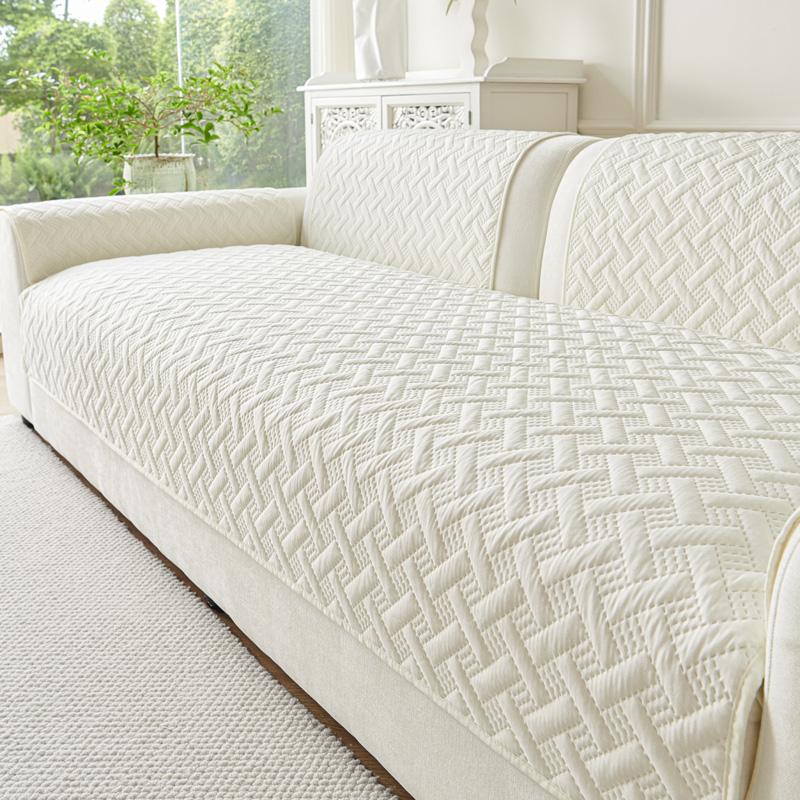 Sofa Cover Anti Slip Dirt Resistant Seat Cushion Striped Sofa Cushion Four Season Universal Protective Cover