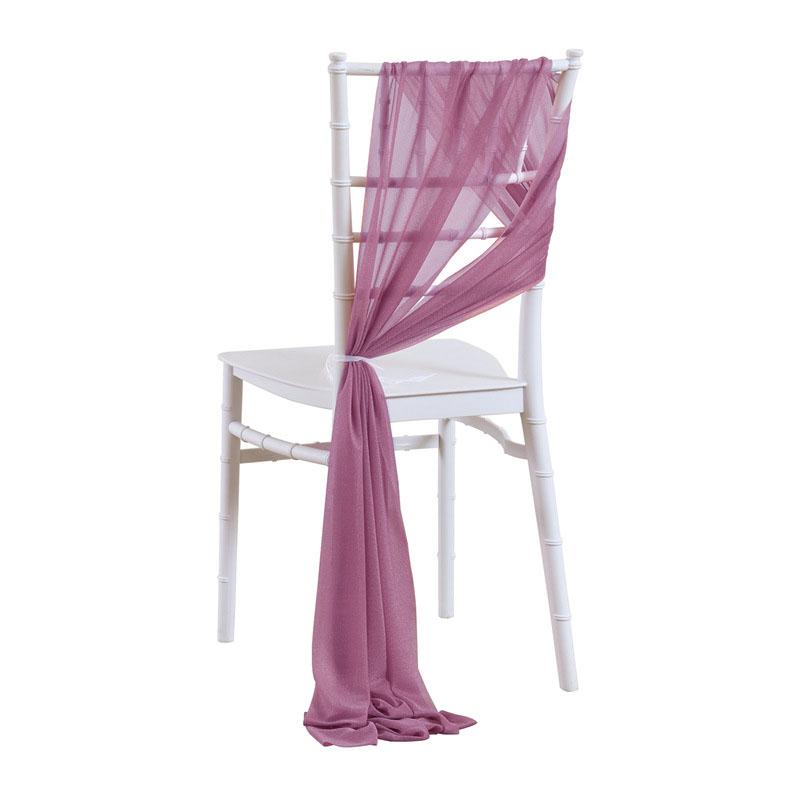 10/50 ks 17x250cm Šifonové mašle na židle Svatba Židle Baby Shower Potahy Stuha Svatba Párty Banket Akce Ulička Židle Dekorace