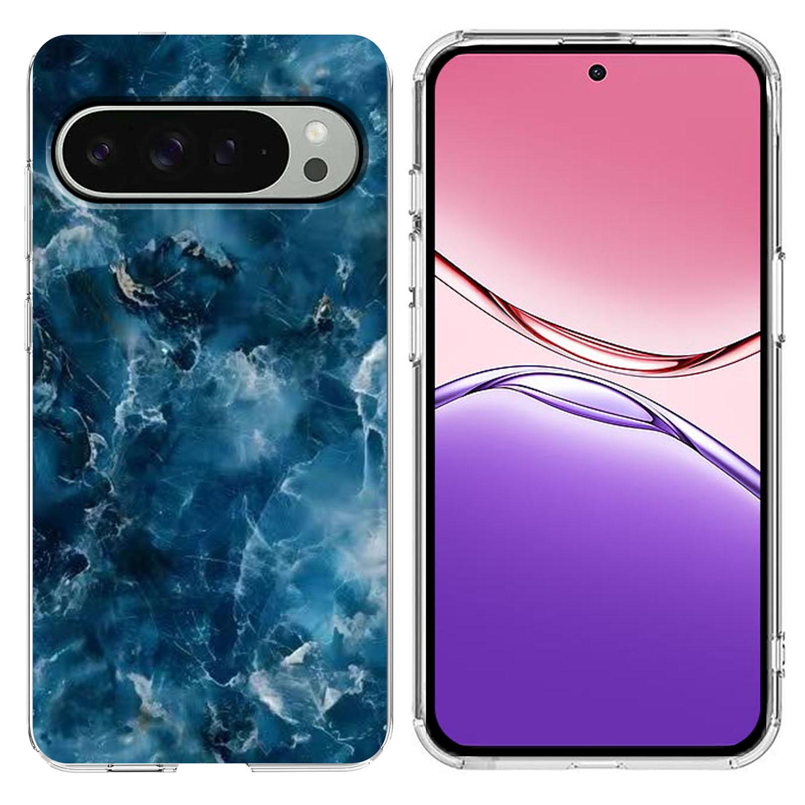 

For Google Pixel 9/9 Pro/10 Pro Case Marble Pattern Printing Soft TPU Phone Cover Grey